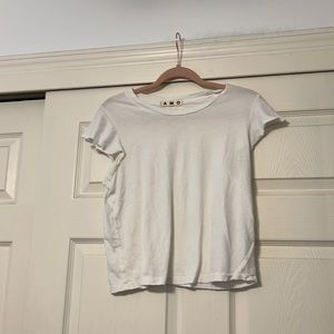 AMO White Short Sleeve Tee